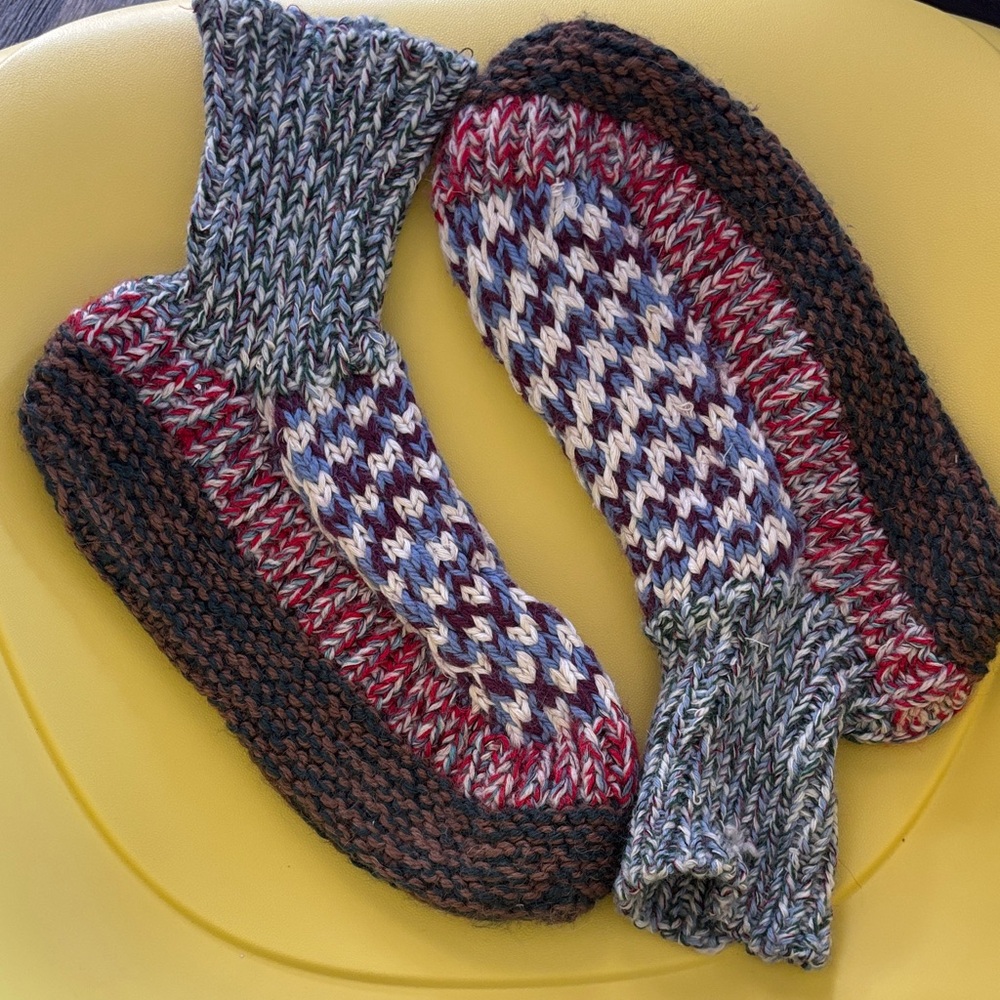 Multicolor Knit Slipper Socks